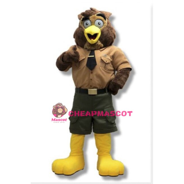 Surprised Ollie The Owl Mascot Costume