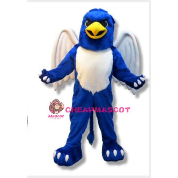 Fierce Blue Griffin Mascot Costume