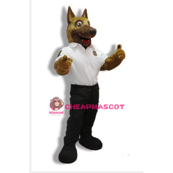 College Power German Shepherd Dog Mascot Costume