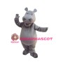 Lovely Grey Hippo Lightweight Mascot Adult Costume 