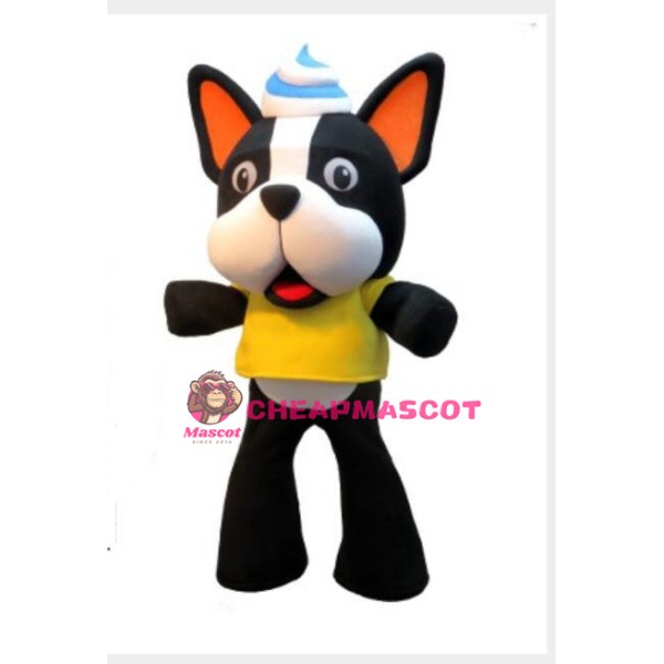 Cute Cartoon French Bulldog Mascot Adult Costume