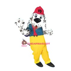 Lovely Firehouse Dalmatian Dog Mascot Costume