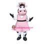 Cute Cartoon Cow Girl Mascot Costume