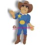 Blue Cowboy Mascot Costume 