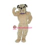 Beige Power American Bulldog Mascot Costume 