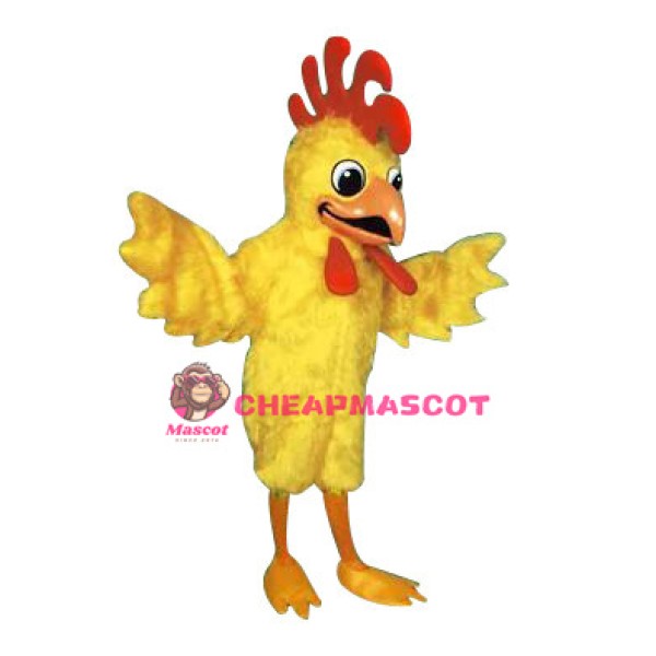 Lovely Yellow Rooster Mascot Costume 