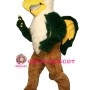 Angry Green Hippogriff Mascot Costume Cartoon Character