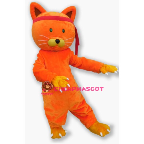 New Custom Made Cartoon Orange Cat Mascot Costume