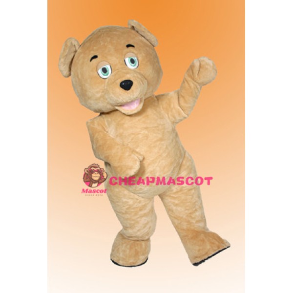 Curly Teddy Bear Mascot Adult Costume