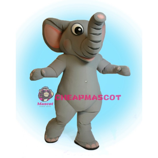 Cute Gray Elephant Lightweight Mascot Adult Costume 