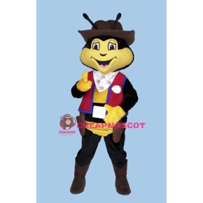 Lovely Cartoon Bee Cowboy Mascot Adult Costume