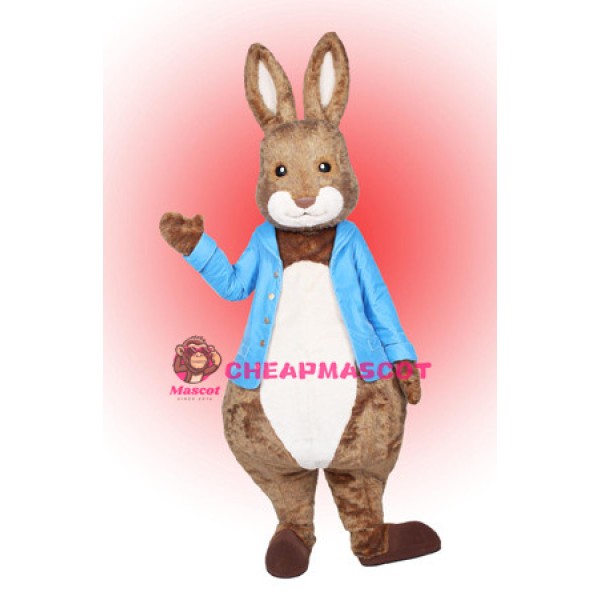Friendly Peter Rabbit Mascot Adult Costume 