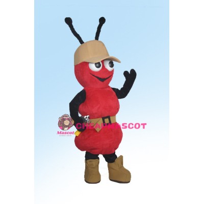 Cartoon Red Ant Repairman Mascot Adult Costume