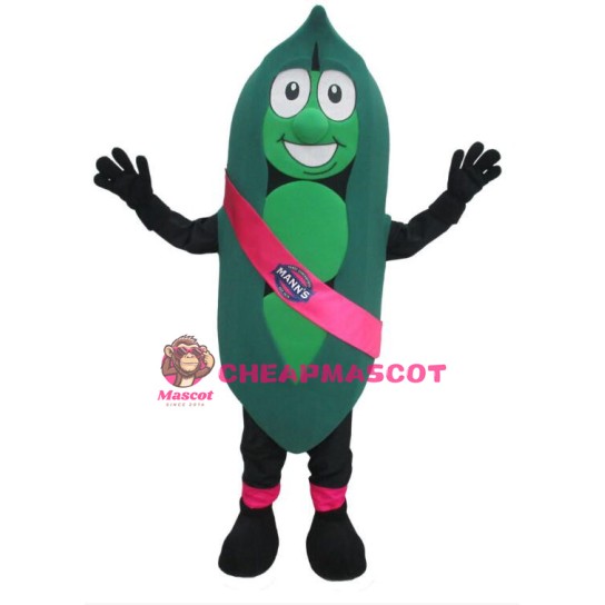Cartoon Sugar Snap Pea Mascot Costume For Adult