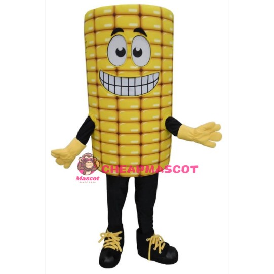 Smiling Cartoon Corn Mascot Adult Costume