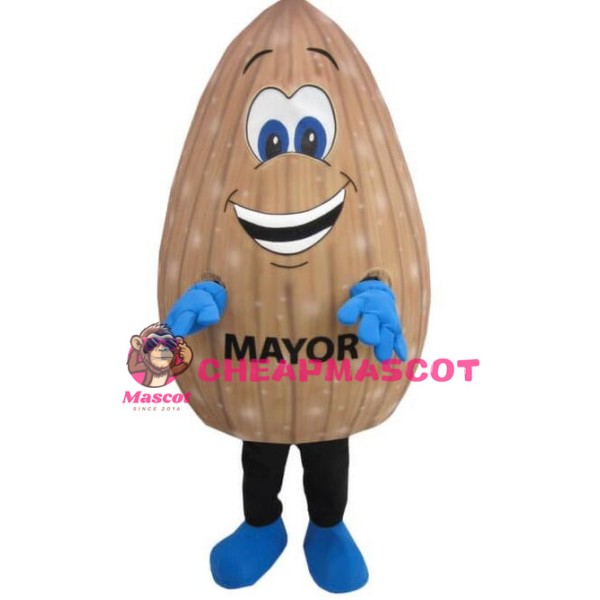 Cartoon Tall Almond Lightweight Mascot Adult Costume