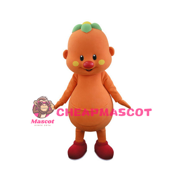 Cartoon Orange Puppet Mascot Costume Adult Size