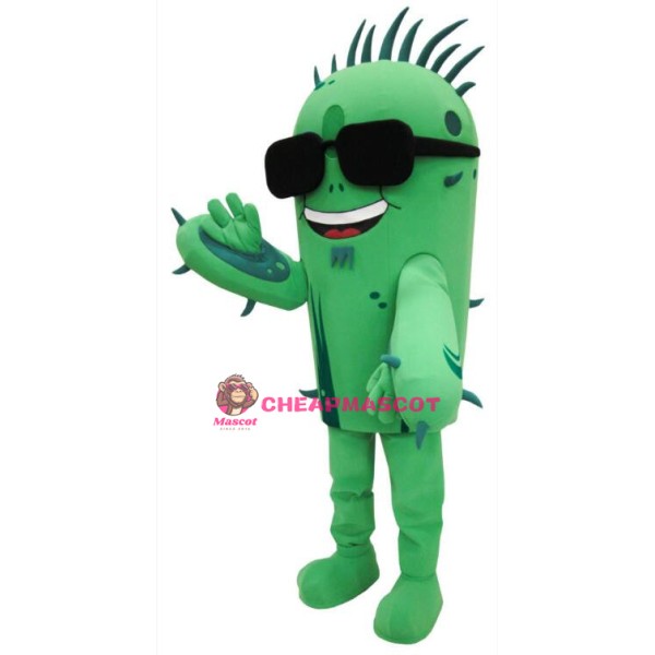 Cool Cartoon Green Cactus Mascot Costume 
