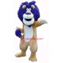 Purple Hair Lion Animal Mascot Adult Costume