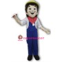 Smiling Construction Worker Mascot Costume 