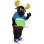 Friendly Brown Moose Mascot Adult Costume 