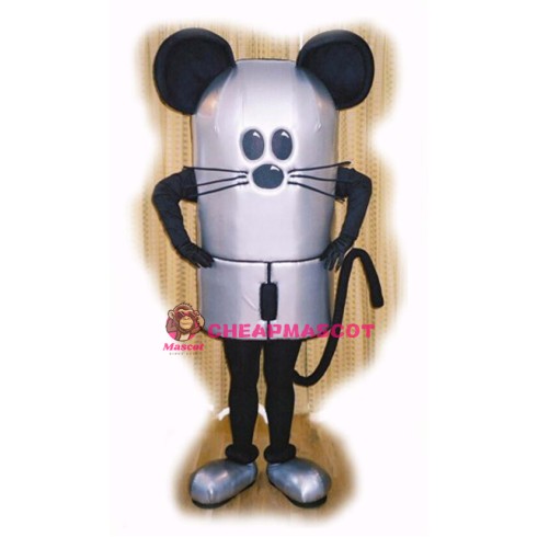 Cartoon Silver Computer Mouse Mascot Costume 