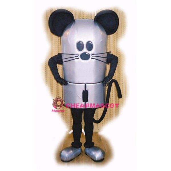 Cartoon Silver Computer Mouse Mascot Costume 