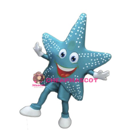 Huge Cartoon Blue Starfish Mascot Costume