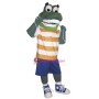 Funny Green Crocodile Mascot Adult Costume 