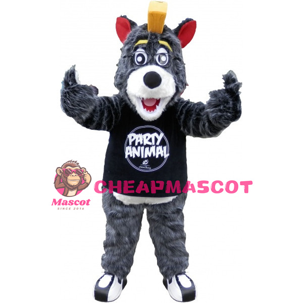 Spartan Gray Bear Mascot Costume
