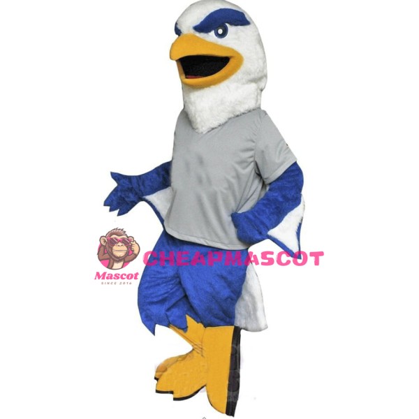 Fierce Blue Eagle Mascot Costume