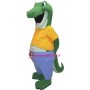 Happy Green Crocodile Mascot Costume