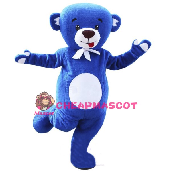 Lovely Blue Teddy Bear Mascot Costume
