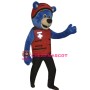 Blue Bear Lifeguard Mascot Costume