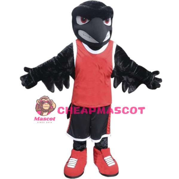 Fierce Black Falcon Mascot Adult Costume