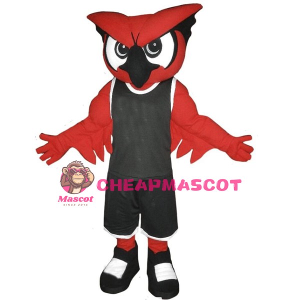 Power Red Owl Sports School Mascot Costume