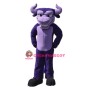 Power Purple Buffalo Mascot Costume 