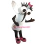 Adult Cartoon White Mosquito Mascot Costume  