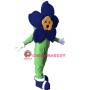 Cartoon Blue Sun Flower Mascot Adult Costume 