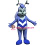 Adult Cartoon Blue Butterfly Mascot Costume 
