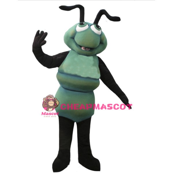 Lovely Cartoon Green Ant Mascot Adult Costume 