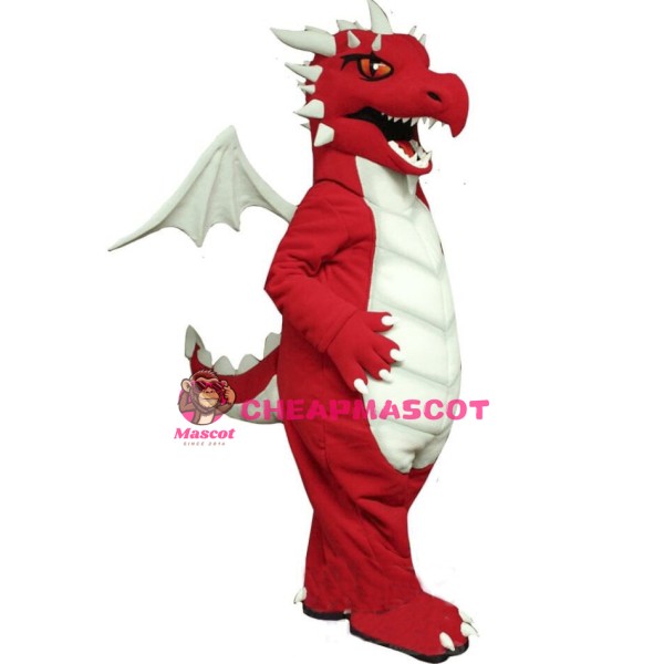 Fierce Red Flying Dragon Mascot Costume 