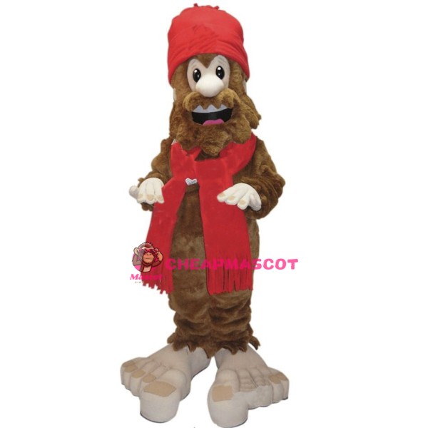 Happy Bigfoot Or Sasquatch Mascot Costume 