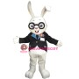 White Rabbit Bunny Manager Mascot Adult Costume