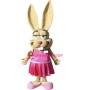 Cartoon Jackrabbit Gentlewoman Mascot Adult Costume 