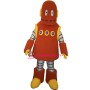 Orange Robot Moby Mascot Costume