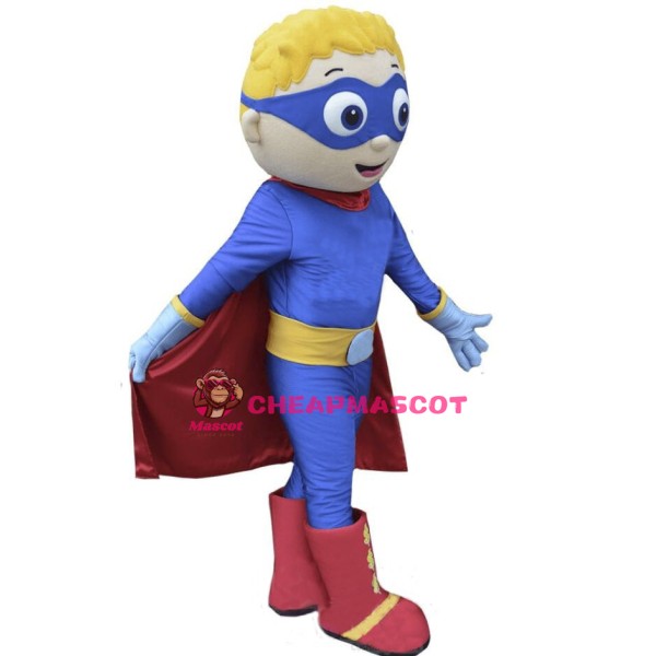 Superhero Boy Mascot Costume