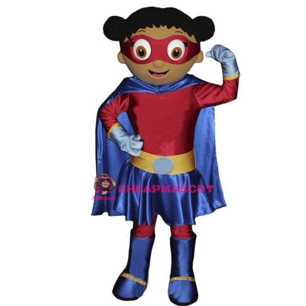 Superhero Girl Mascot Costume