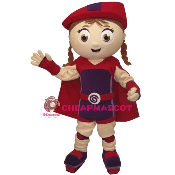 Friendly Wonder Red Willa Mascot Costume 