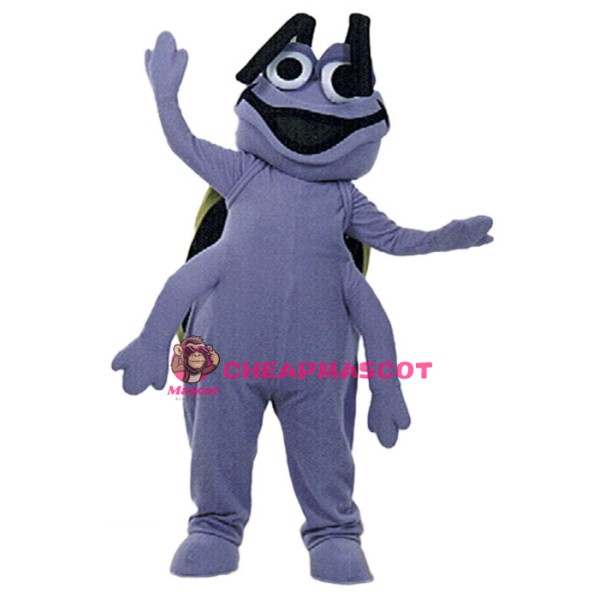 Adult Cartoon Purple Beetle Mascot Costume 